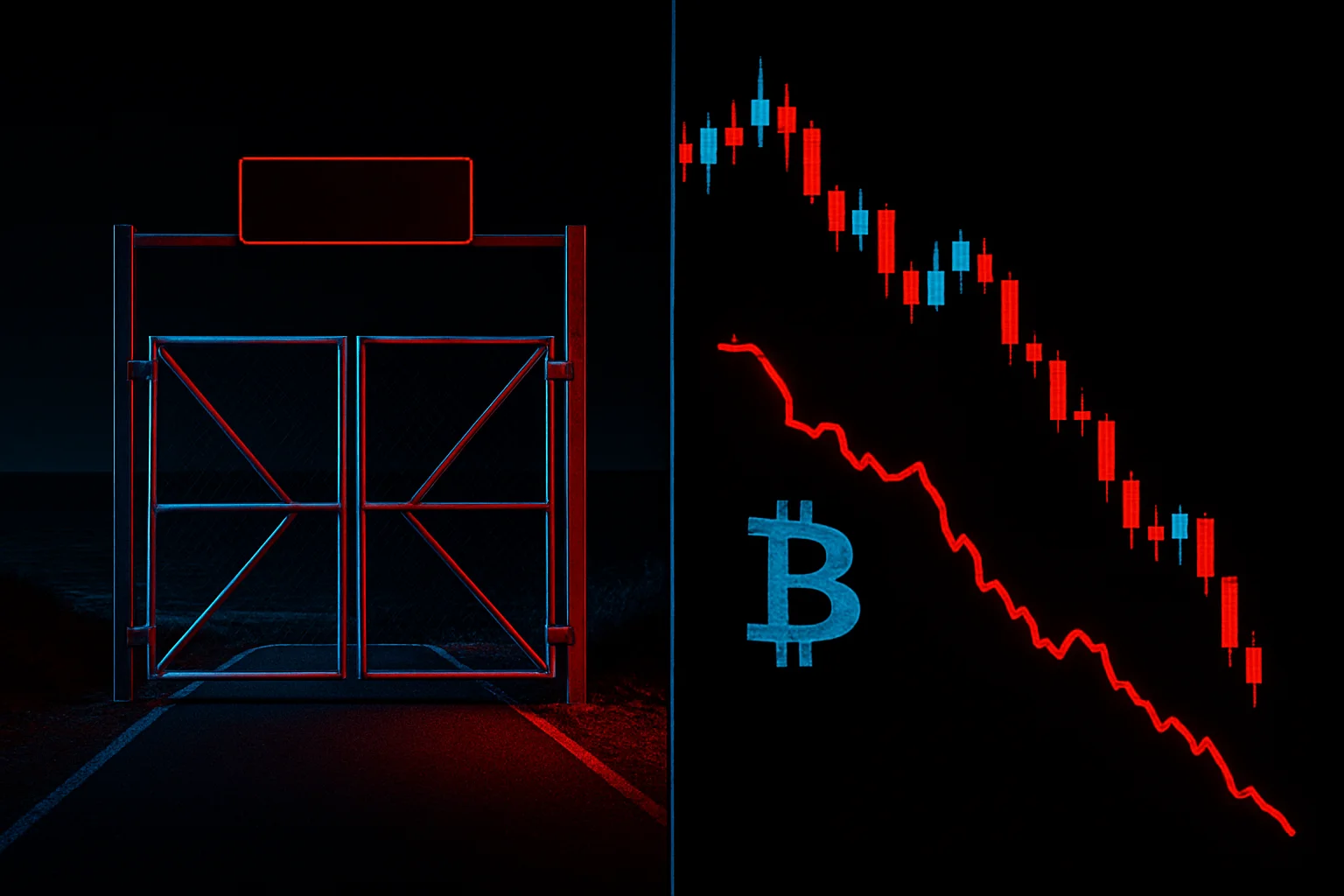 Détroit d'Ormuz fermé : Bitcoin chute, les marchés prédictifs parlent