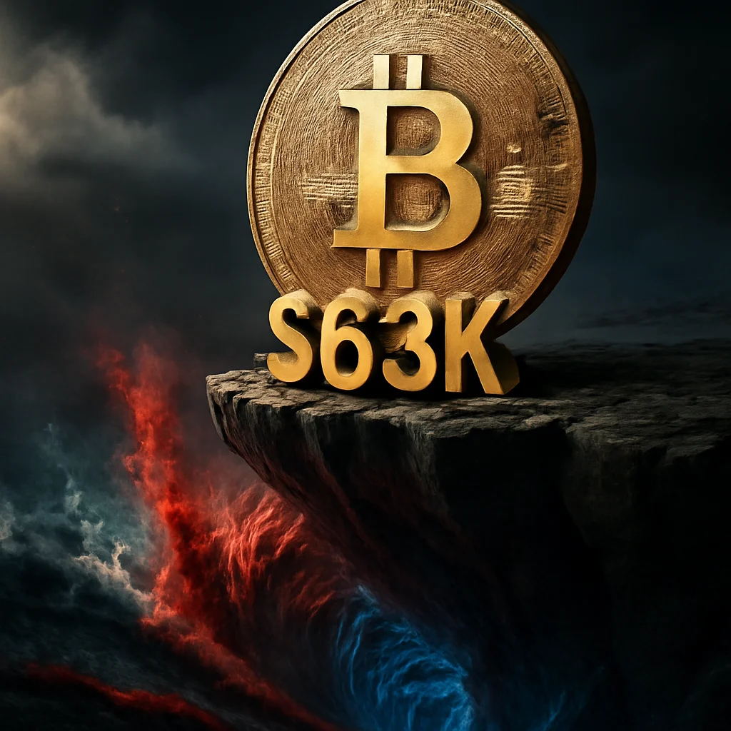 Bitcoin à $63K : les liquidités pointent vers le bas